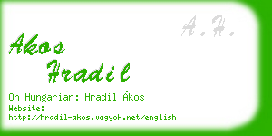 akos hradil business card